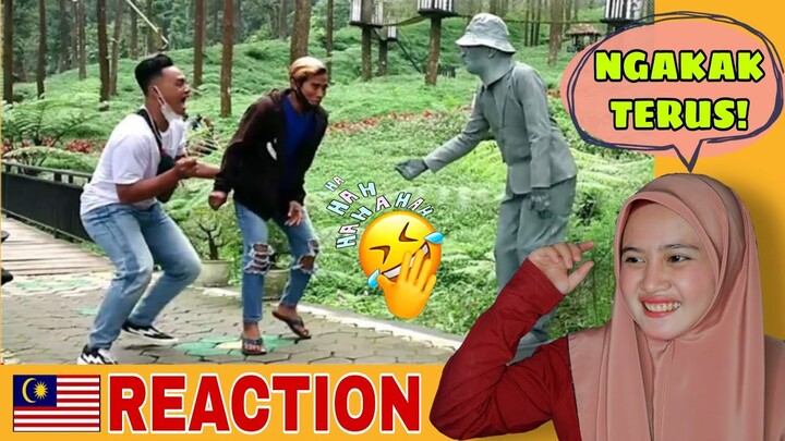 NGAKAK! 😂 PRANK PATUNG PARGOY /STATUE PRANK | MALAYSIAN🇲🇾REACTION