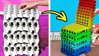 วิธีเจ๋ง ๆ ในการนำถาดไข่และกระดาษแข็งกลับมาใช้ใหม่ ไอเดียเฟอร์นิเจอร์ DIY และของตกแต่งบ้าน