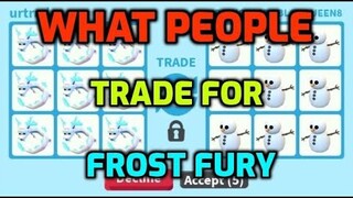 WHAT PEOPLE TRADE FOR FROST FURY ADOPT ME CHRISTMAS 2020 (FOR NEON FRUST FURY, MEGA NEON FROST FURY)