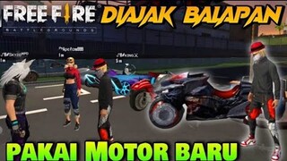 FILM PENDEK FF!! DIAJAK BALAPAN PAKAI MOTOR VENOM BARU.