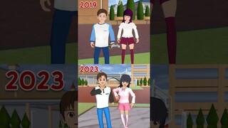 2019 VS 2023 Sakura School Simulator Evolution 😱 PART 1 ❤️ #sakuraschoolsimulator #shorts #tiktok