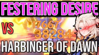 Maxed Festering Desire vs Harbinger of Dawn - Which One to Use on Albedo? Genshin Impact Guide