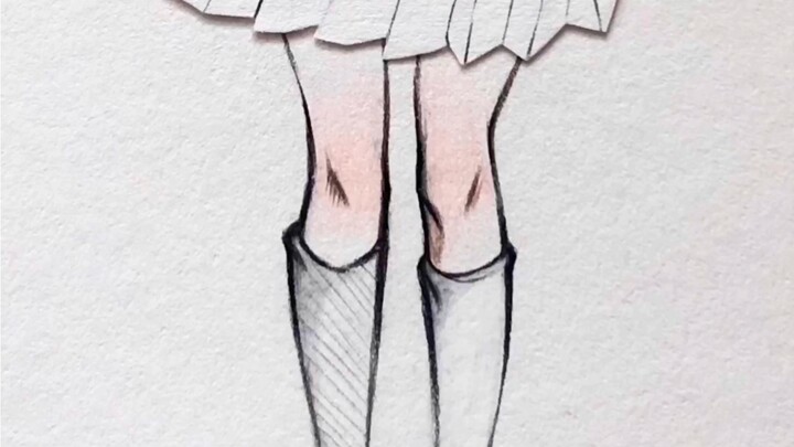 Cara menggambar kaki perempuan