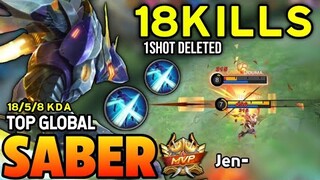 SABER BEST BUILD 2022 | TOP GLOBAL SABER GAMEPLAY | MOBILE LEGENDS ✓