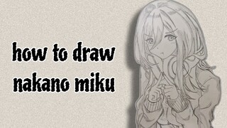 how to draw nakano miku