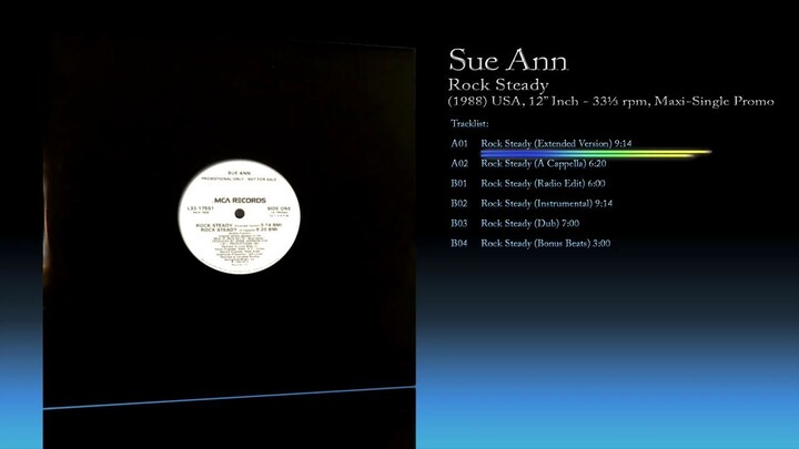 Sue Ann (1988) Rock Steady [12' Inch - 33⅓ RPM - Maxi-Single Promotional]