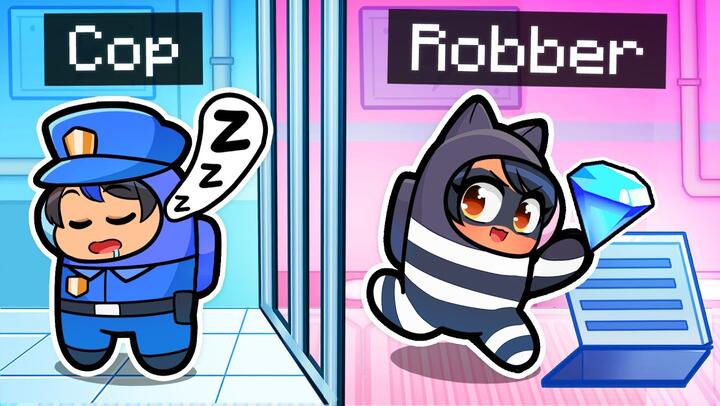 Playing As COPS n' ROBBERS In Among Us!