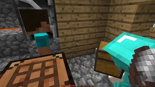 HEBI VÀ CHỊ PANDA DÙNG KÉO CẮT GAI XƯƠNG RỒNG ĐỂ LÀM BẪY ZOMBIE TRONG MINECRAFT