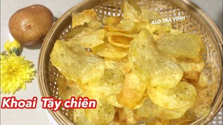 Snack Khoai Tây Chiên tại nhà giòn rụm ăn vào sẽ ghiền không cần đi mua/ snack potato