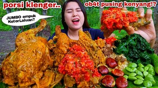 AYAM GULAI UTUH NASI PADANG JUMBO LALAPAN JENGKOL MENTAH  CAMPUR PETE DAUN PEPAYA REBUS