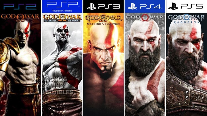 God of War PlayStation Evolution PS2 - PS5