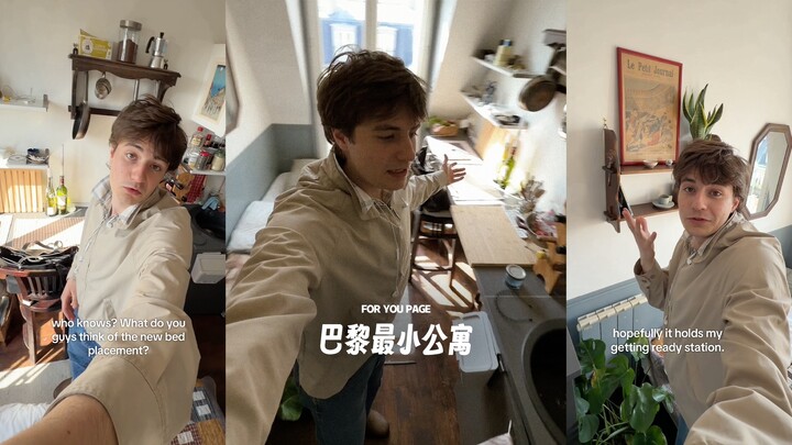 Tour of a 9-square-meter tiny apartment in Paris 🏠