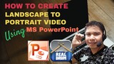 HOW TO CREATE FROM LANDSCAPE TO PORTRAIT VIDEO USING POWERPOINT | Real Drum App Covers by Raymund