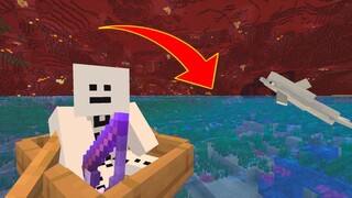 ฉันวางมหาสมุทรทั้งหมดไว้ใน Nether ใน Minecraft Hardcore