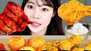 【SULGI】Handmade cheese fried chicken｜Spicy chicken drumsticks｜Cheese turkey noodles