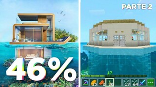 Minecraft PE - Projeto: Casa no bioma de corais - Parte 2 | Gameplay Survival 46%