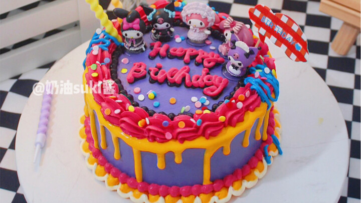 Does anyone love Sanrio color-block cakes? Today’s half-hearted post _(:зゝ∠)_