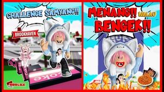 SAMYANG CHALLENGE LAGI !! Siap2 Jadi Bencong !! Feat @MOOMOO Brookhaven Roblox