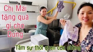 Rửa chén tâm sự thói quen của chồng/Chị tặng quà gì cho Dung/YouTuber việt ở pháp/Cuộc sống pháp