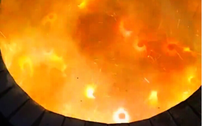 What fun! The fire is so big!