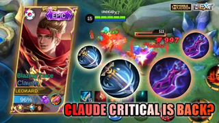 APAKAH CLAUDE CRITICAL BISA MASUK META?! LEONARD TOP GLOBAL CLAUDE | Mobile Legends