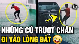 Tổng hợp những cú trượt chân 'ĐI VÀO LÒNG ĐẤT' khiến ai thấy cũng phải BẬT CƯỜI P2 | Tin 3 Phút Hài