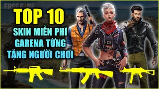 Free Fire | TOP 10 Skin MIỄN PHÍ Cực Ngon Garena Từng Tặng Cho Người Chơi | Rikaki Gaming