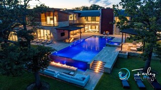 Colleyville Contemporary Swim Up Bar Pool Construction Time-Lapse