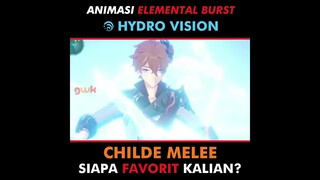 Ini dia animasi Elemental Burst Hydro Vision! Mana favorit kalian?