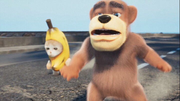Freddy和香蕉猫赛跑