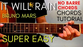 BRUNO MARS - IT WILL RAIN Chords (EASY GUITAR TUTORIAL) for Acoustic Cover