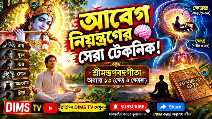 গীতার ১৩ অধ্যায় ক্ষেত্র-ক্ষেত্রজ্ঞ বিভাগ যোগ | Kshetra Kshetrajna Vibhaga Yoga Bhagavad Gita| DIMS