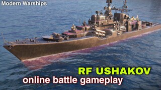 Modern Warships: RF USHAKOV in action. online battle gameplay.
