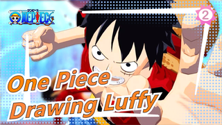 [One Piece] Drawing Luffy with Mark Pen&Water Color_2