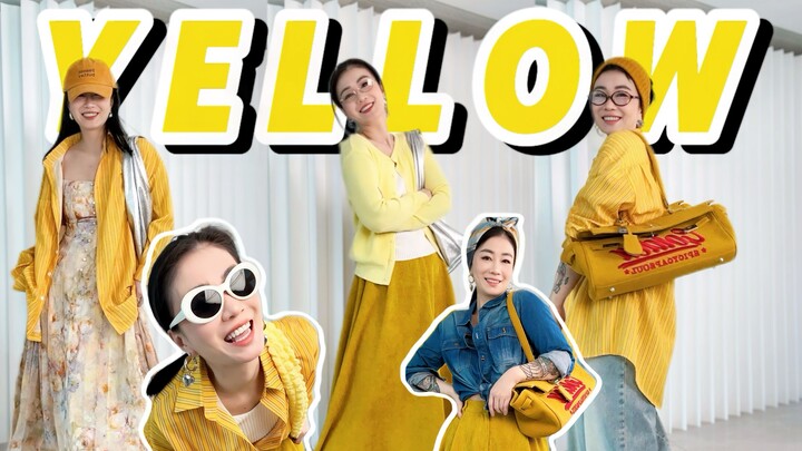 Outfit warna kuning ala musim semi untuk yang berbobot 63 kg dengan tampilan chubby 💛
