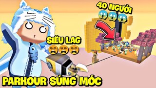 40 NGƯỜI PARKOUR SÚNG MÓC: MEOWPEO CÙNG FAN THỬ THÁCH SIÊU LAG TRONG MINI WORLD