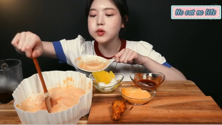 Bánh gạo xốt kem thịt xông khói và gà rán giòn rụm phần 9 #anngonmoingay
