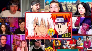 😭Jiraiya Death....💔 [16 People React] Shippuden Episode 133 REACTION MASHUP ナルト 疾風伝 海外の反応