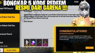 KODE REDEEM FREEFIRE TERBARU TANGGAL 7 NOVEMBER 2021 - 100% WORK