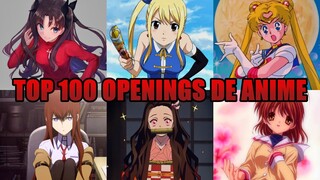 TOP 100 OPENINGS DE ANIME