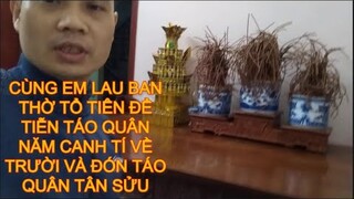 Cùng em lau ban thờ tổ tiên để tiễn táo quân năm canh tí về trười và đón táo quân tân sửu