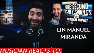 Musician Reacts To One Second Disney Songs with Lin Manuel Miranda | The Tonight Show Starring Jimmy