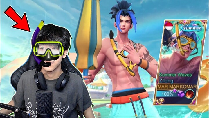 REVIEW SKIN ZILONG SUMMER HAMPIR MANIAC MALAH MUSUH YANG MANIAC - Mobile legends