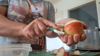 ASMR MINI PLASTIC FOOD CONTAINER LICKING APPLE YOGHURT SMOOTHIE🥤