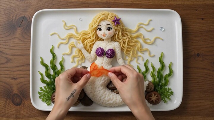 Rice Art Timelapse ASMR Food Art AI