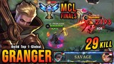MCL FINALS!! 29 Kills Granger Best Build & Emblem, Auto SAVAGE - Build Top 1 Global Granger ~ MLBB