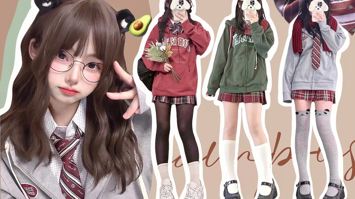 【JK制服】韩式校园穿搭🥑女高中生ど ˶´⚰︎`˵ う～