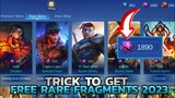 GET FREE RARE FRAGMENTS USING THESE TRICKS IN MOBILE LEGENDS 2023 || MLBB RARE FRAGMENTS