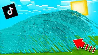 ลองเล่นตาม TikTok สุดเจ๋ง!! ปาไข่1ฟองกลายเป็นสึนามิเพชร(Minecraft TikTok)