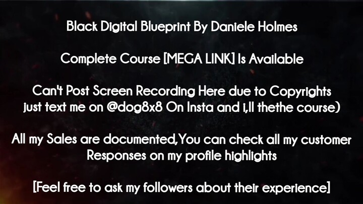 Black Digital Blueprint By Daniele Holmes course download